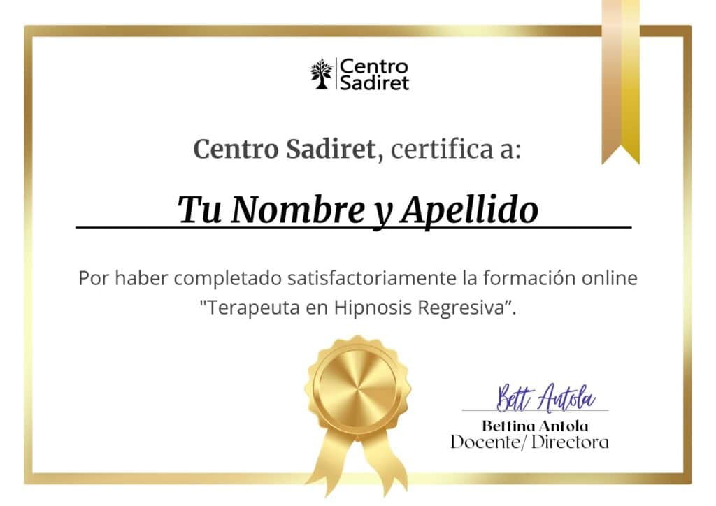 Diploma Formación Hipnosis Regresiva y Vidas Pasadas