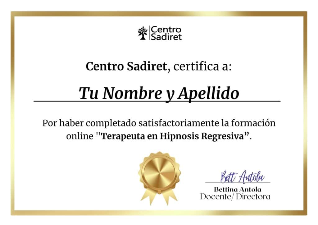 Diploma Landing Hipnosis Regresiva